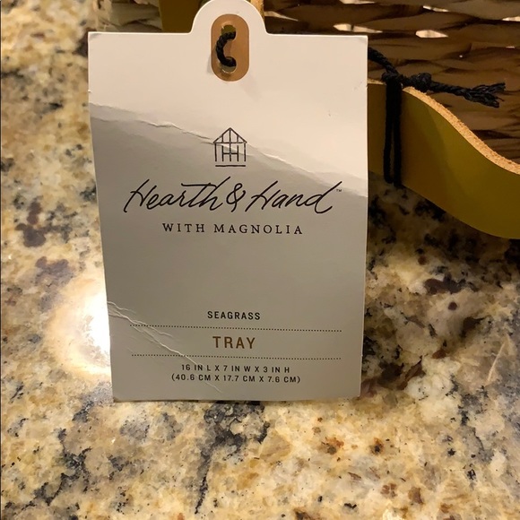 HEARTH AND HAND Magnolia Seagrass Tray Basket NWT - Picture 3 of 8